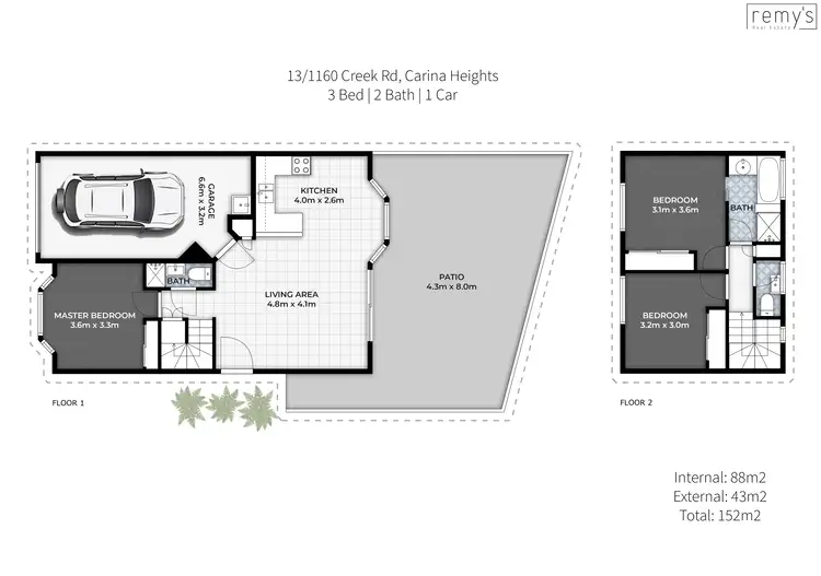 Floorplan of Homely townhouse listing, 13/1160 Creek Road, Carina Heights QLD 4152