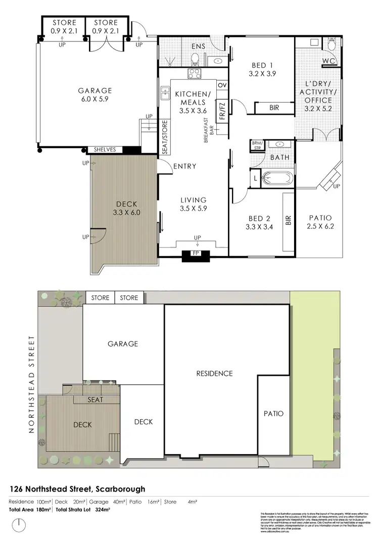 Floorplan of Homely house listing, 126 Northstead Street, Scarborough WA 6019