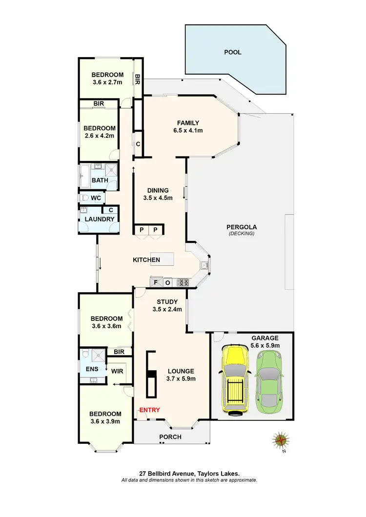 Floorplan of Homely house listing, 27 Bellbird Avenue, Taylors Lakes VIC 3038