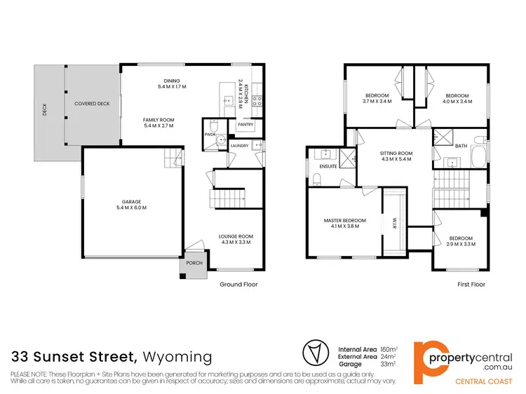 Floorplan of Homely house listing, 33 Sunset Street, Wyoming NSW 2250