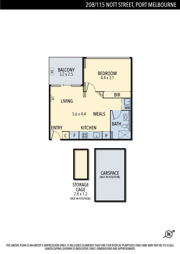 Floorplan of Homely apartment listing, 208/115 Nott Street, Port Melbourne VIC 3207