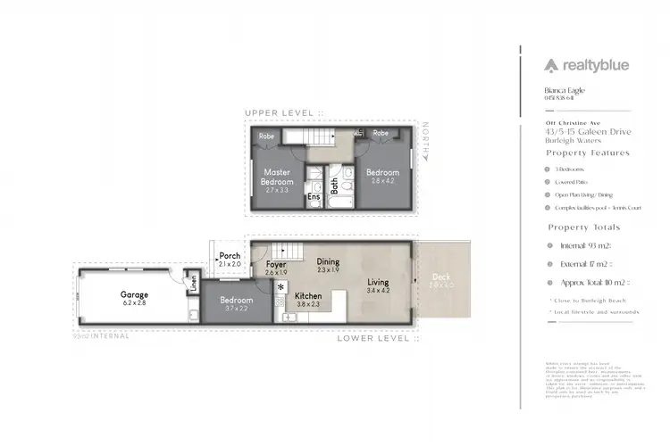 Floorplan of Homely townhouse listing, 43/5-15 Galeen Drive, Burleigh Waters QLD 4220