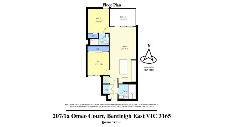 Floorplan of Homely apartment listing, 207/1a Omeo Court, Bentleigh East VIC 3165