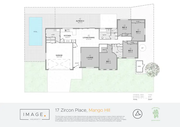 Floorplan of Homely house listing, 17 Zircon Place, Mango Hill QLD 4509
