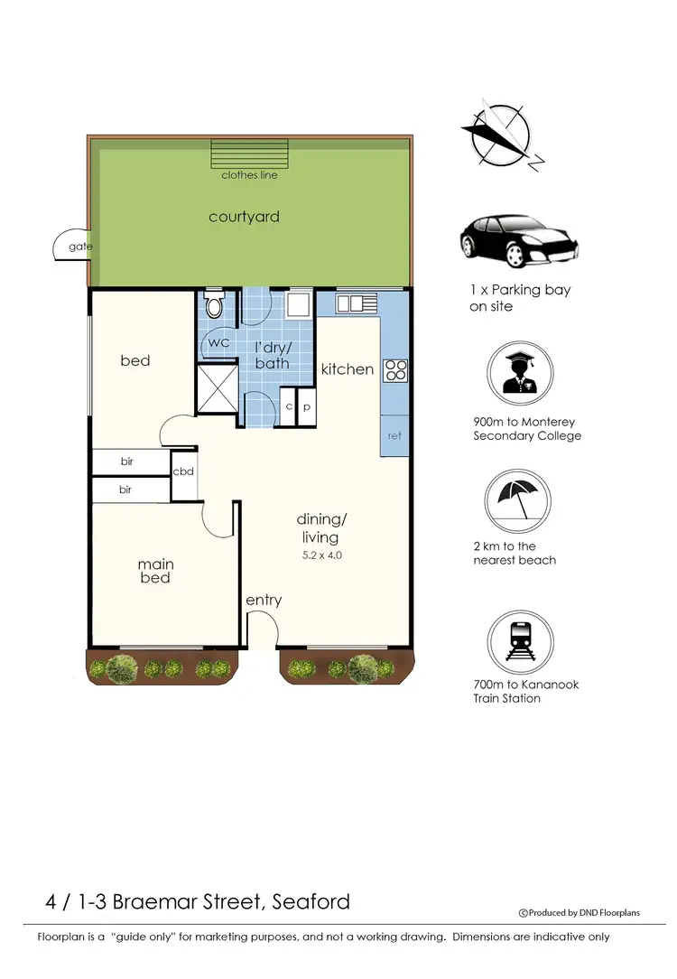 Floorplan of Homely unit listing, 4/1-3 Braemar Street, Seaford VIC 3198
