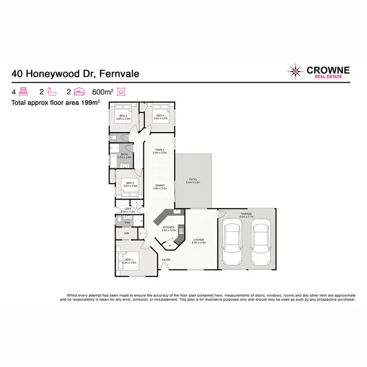 Floorplan of Homely house listing, 40 Honeywood Drive, Fernvale QLD 4306
