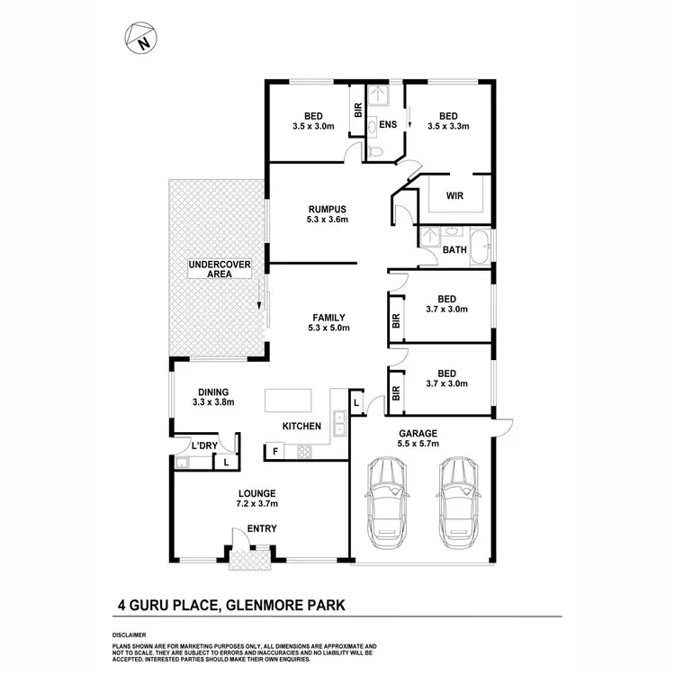 Floorplan of Homely house listing, 4 Guru Place, Glenmore Park NSW 2745