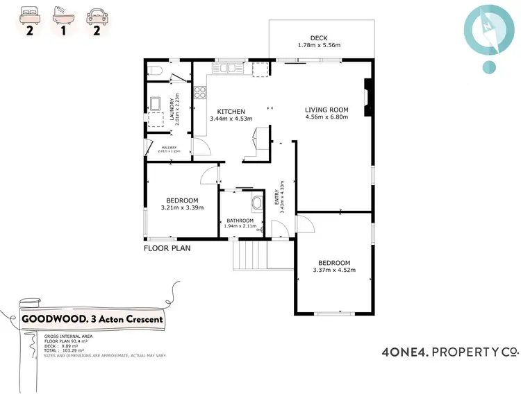 Floorplan of Homely house listing, 3 Acton Crescent, Goodwood TAS 7010