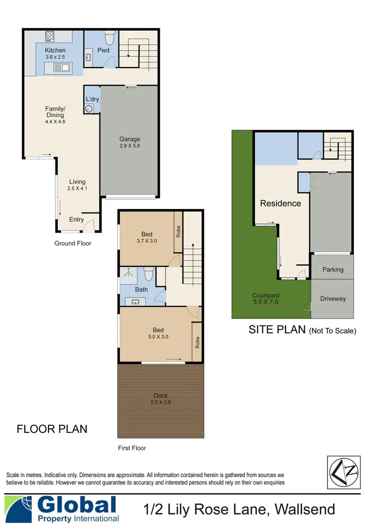 Floorplan of Homely unit listing, 1/2 Lily Rose Lane, Wallsend NSW 2287