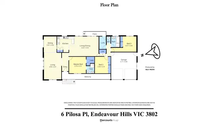 Floorplan of Homely house listing, 6 Pilosa Place, Endeavour Hills VIC 3802
