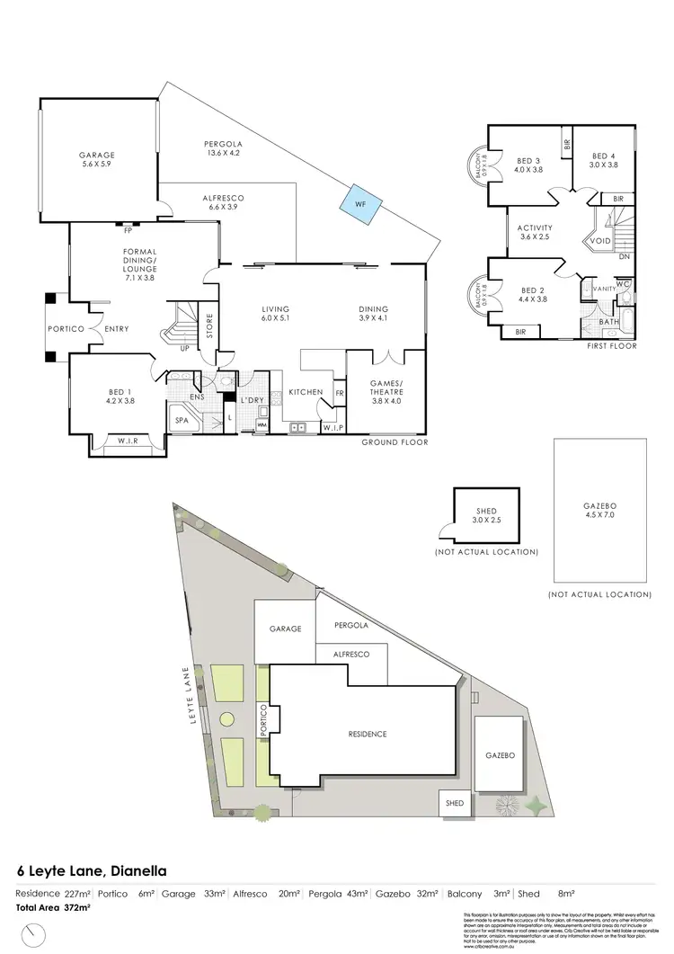 Floorplan of Homely house listing, 6 Leyte Lane, Dianella WA 6059