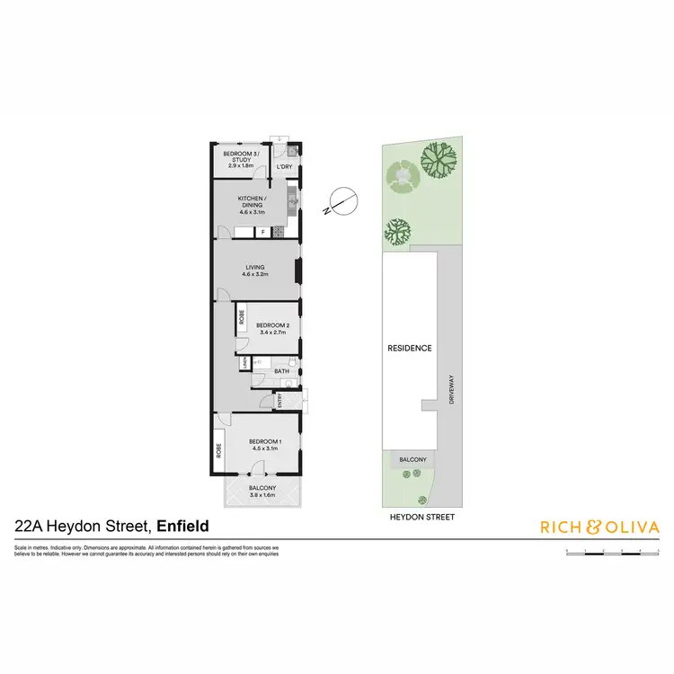 Floorplan of Homely semi-detached listing, 22a Heydon Street, Enfield NSW 2136