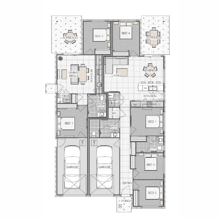 Floorplan of Homely semi-detached listing, Lot 43 Blackwell Street, Hillcrest QLD 4118