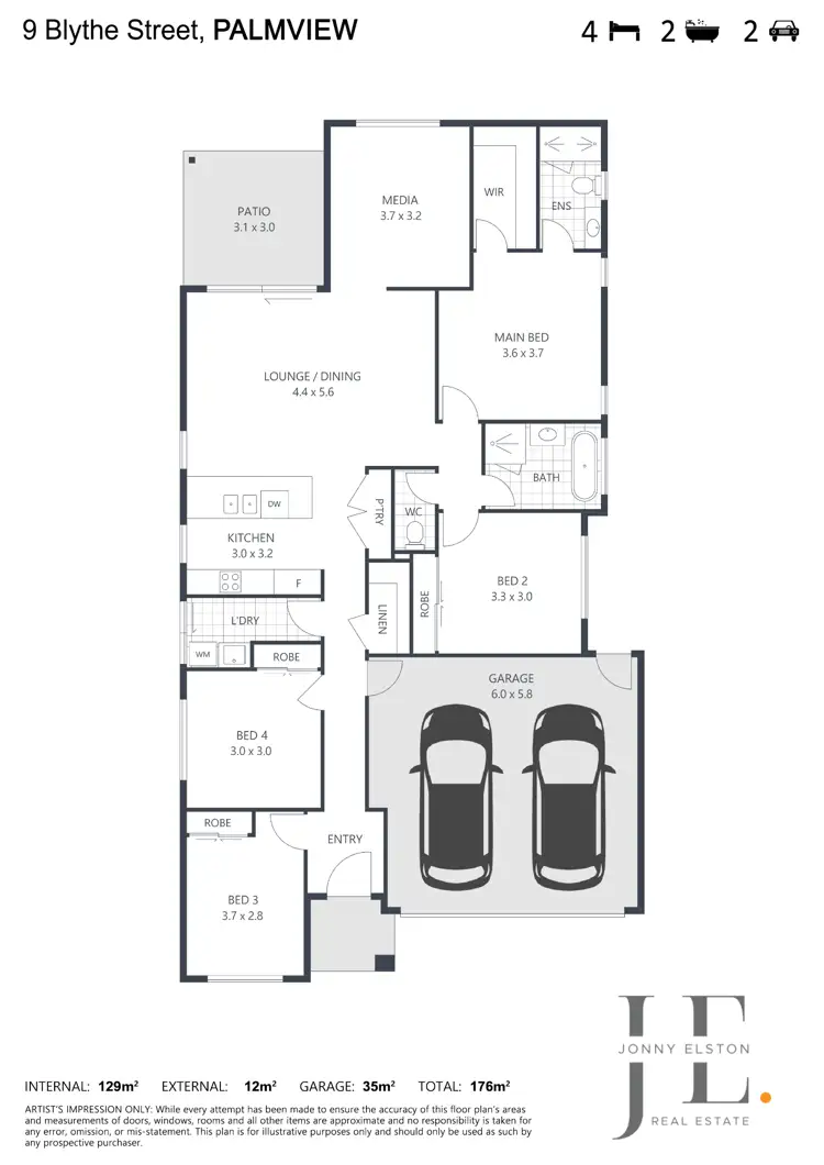 Floorplan of Homely house listing, 9 Blythe Street, Palmview QLD 4553