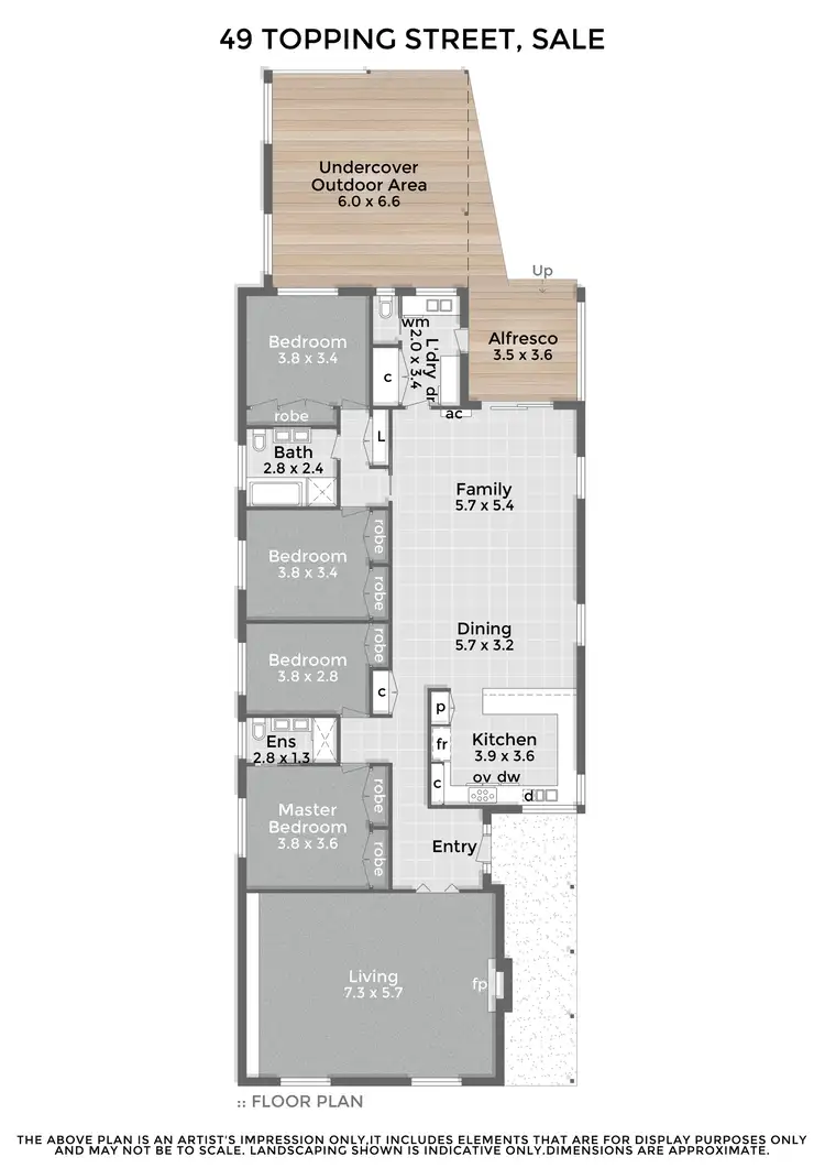 Floorplan of Homely house listing, 49 Topping Street, Sale VIC 3850