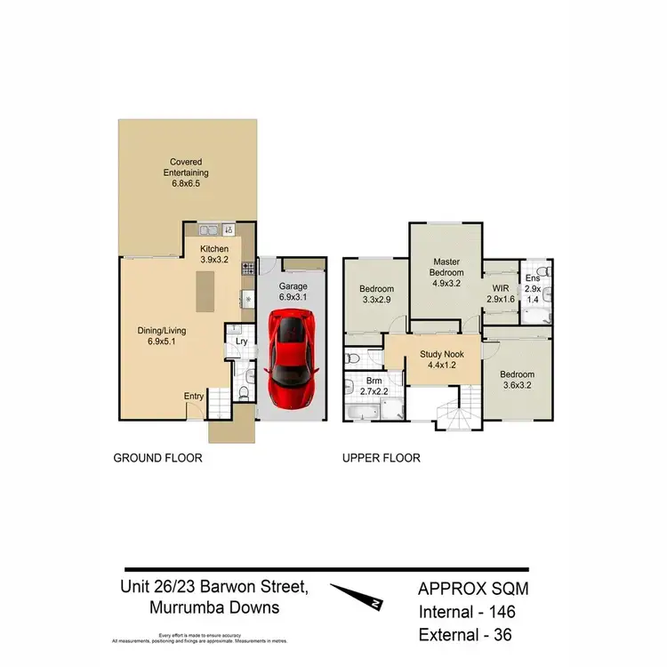 Floorplan of Homely townhouse listing, 26/23 Barwon Street, Murrumba Downs QLD 4503