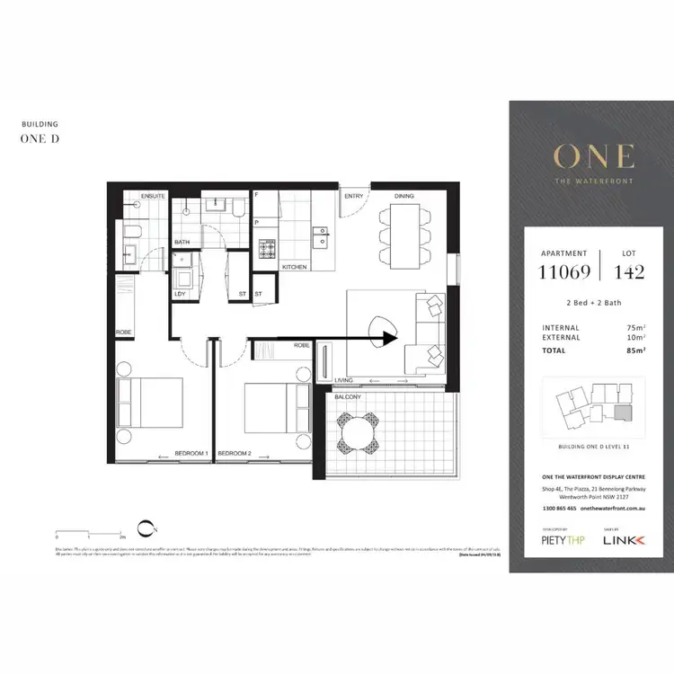 Floorplan of Homely apartment listing, 11069/7 Bennelong Parkway, Wentworth Point NSW 2127
