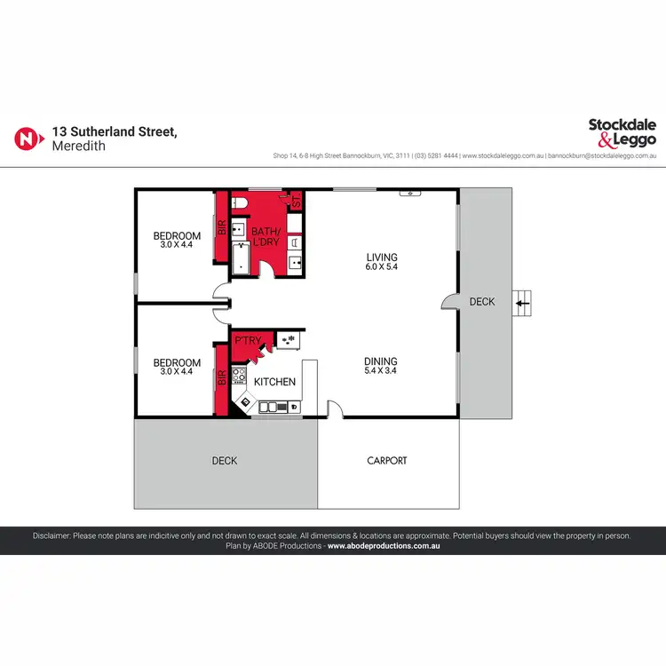 Floorplan of Homely house listing, 13 Sutherland Street, Meredith VIC 3333