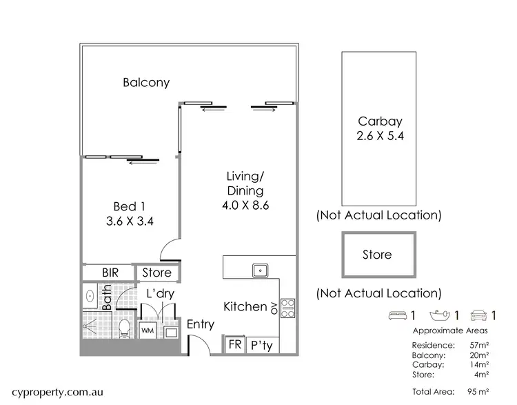 Floorplan of Homely apartment listing, 210/15 Freeman Loop, North Fremantle WA 6159