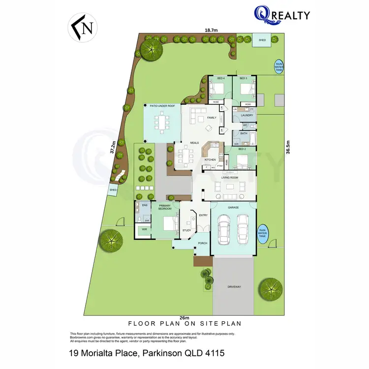 Floorplan of Homely house listing, 19 Morialta Place, Parkinson QLD 4115