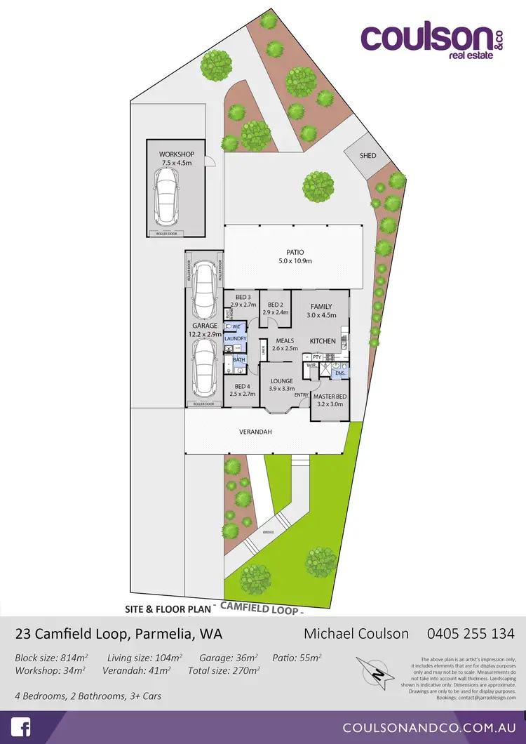 Floorplan of Homely house listing, 23 Camfield Loop, Parmelia WA 6167