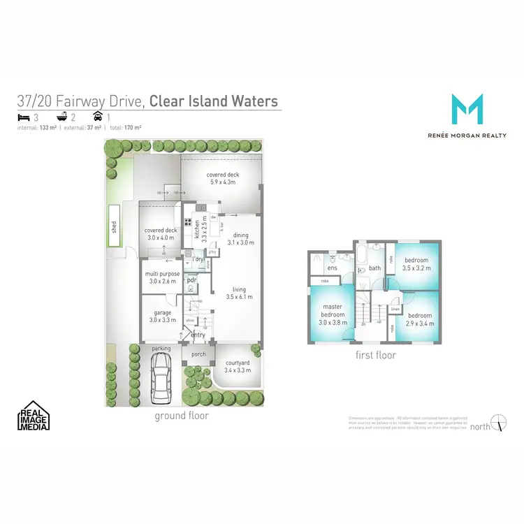 Floorplan of Homely townhouse listing, 37/20 Fairway Drive, Clear Island Waters QLD 4226
