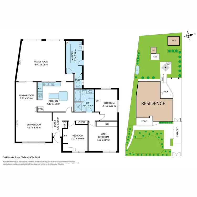 Floorplan of Homely house listing, 244 Bourke Street, Tolland NSW 2650