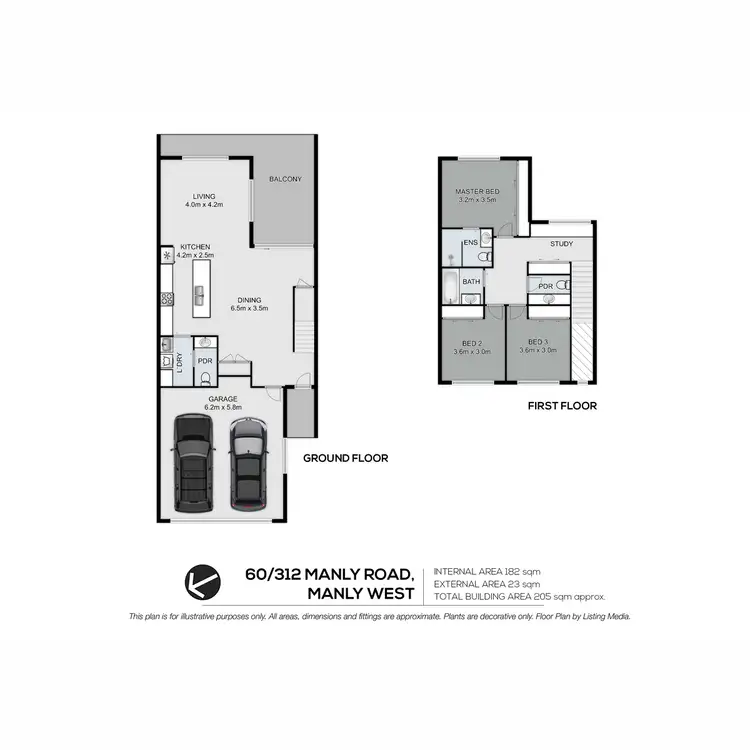 Floorplan of Homely townhouse listing, 60/312 Manly Road, Manly West QLD 4179