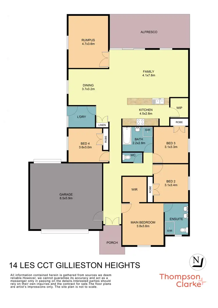 Floorplan of Homely house listing, 14 Les Circuit, Gillieston Heights NSW 2321