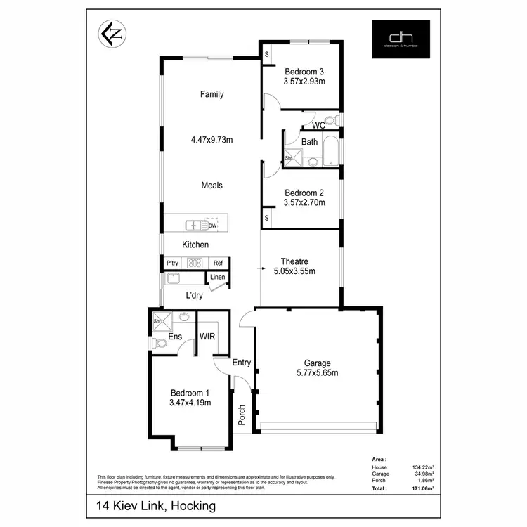 Floorplan of Homely house listing, 14 Kiev Link, Hocking WA 6065