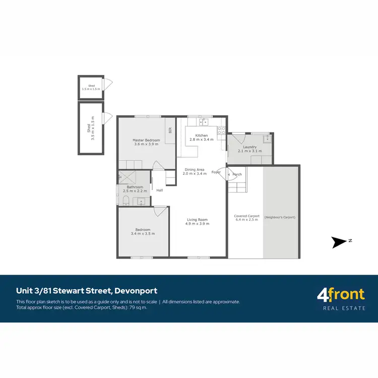 Floorplan of Homely unit listing, 3/81 Stewart Street, Devonport TAS 7310