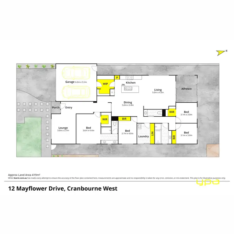 Floorplan of Homely house listing, 12 Mayflower Drive, Cranbourne West VIC 3977