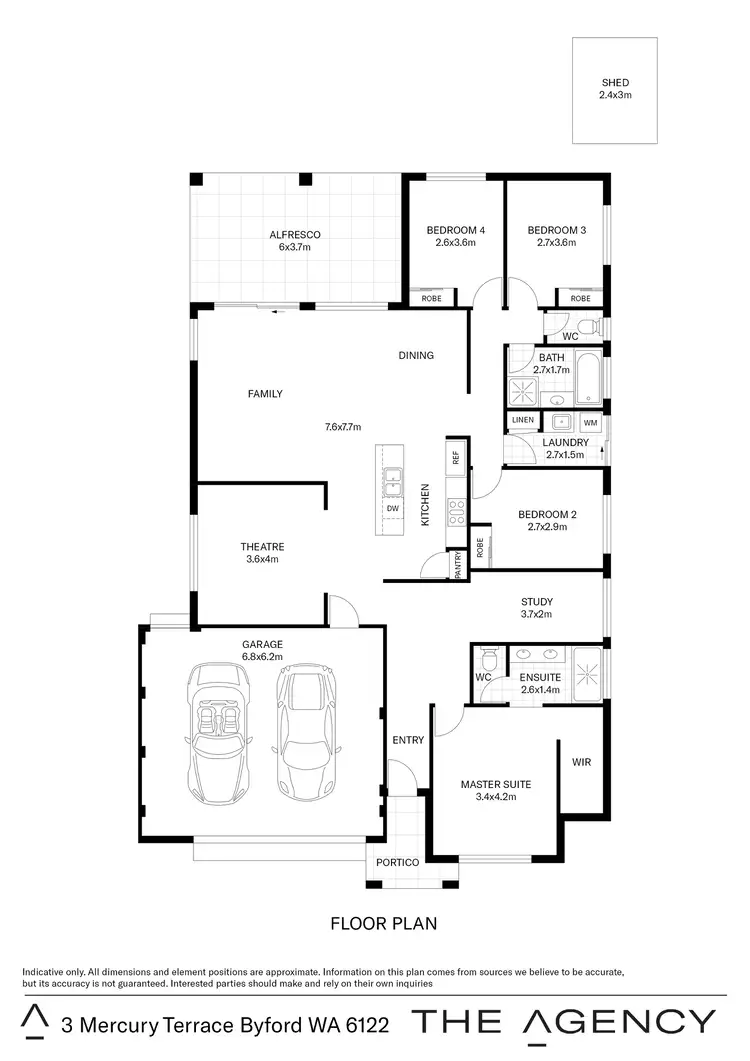 Floorplan of Homely house listing, 3 Mercury Terrace, Byford WA 6122