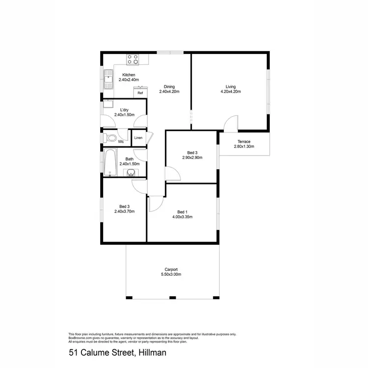 Floorplan of Homely house listing, 51 Calume Street, Hillman WA 6168
