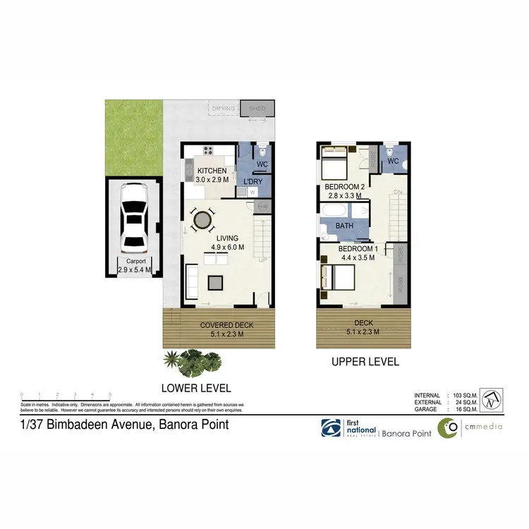 Floorplan of Homely semi-detached listing, 1/37 Bimbadeen Avenue, Banora Point NSW 2486
