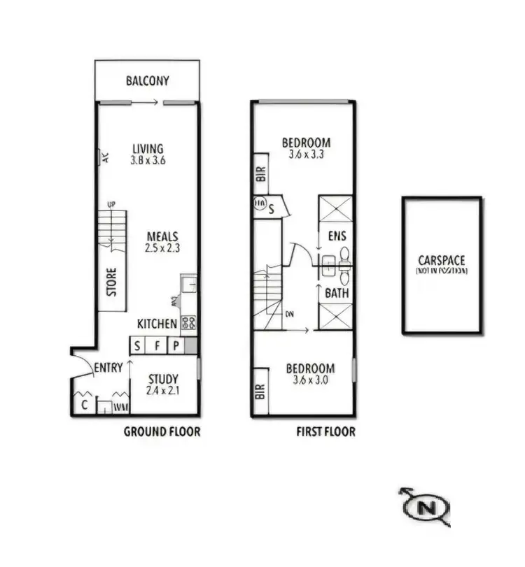 Floorplan of Homely villa listing, 101/94 Cade Way, Parkville VIC 3052