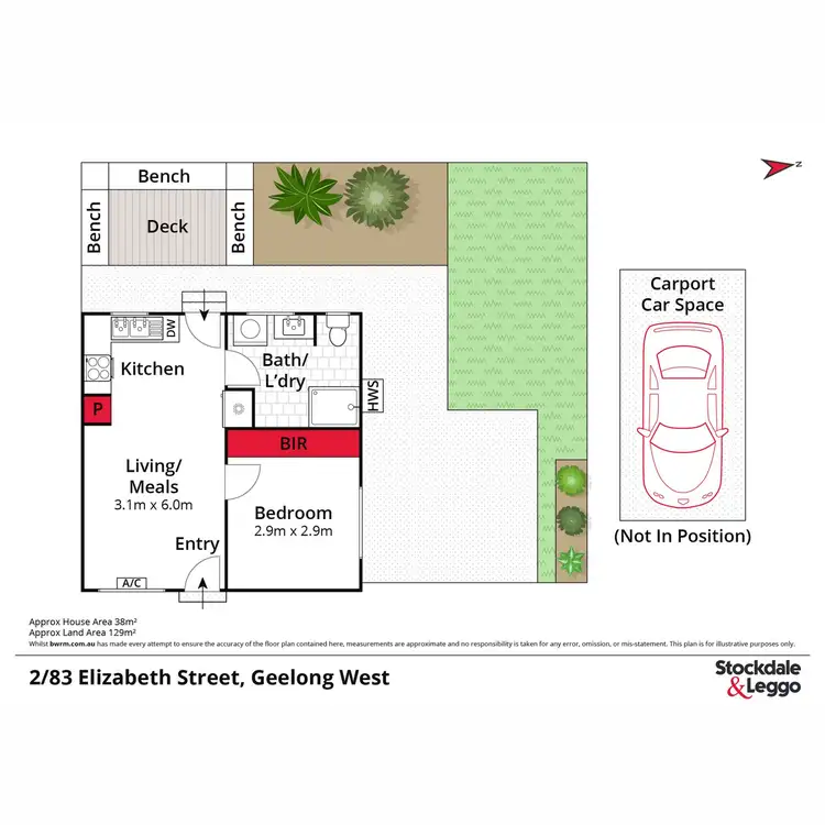 Floorplan of Homely unit listing, 2/83 Elizabeth Street, Geelong West VIC 3218