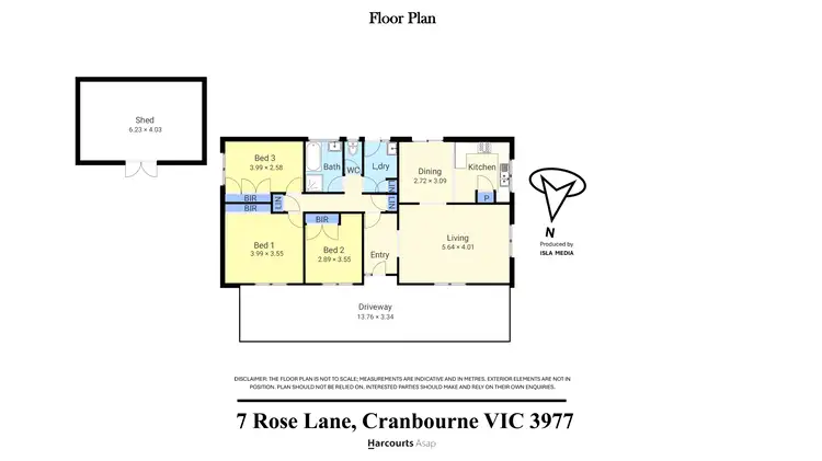 Floorplan of Homely house listing, 7 Rose Lane, Cranbourne VIC 3977