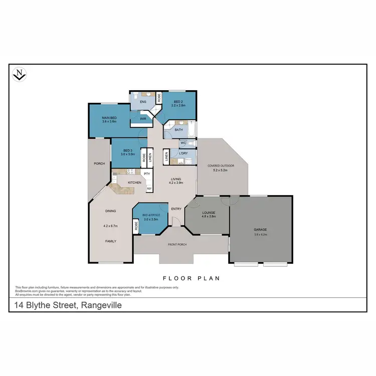 Floorplan of Homely house listing, 14 Blyth Street, Rangeville QLD 4350