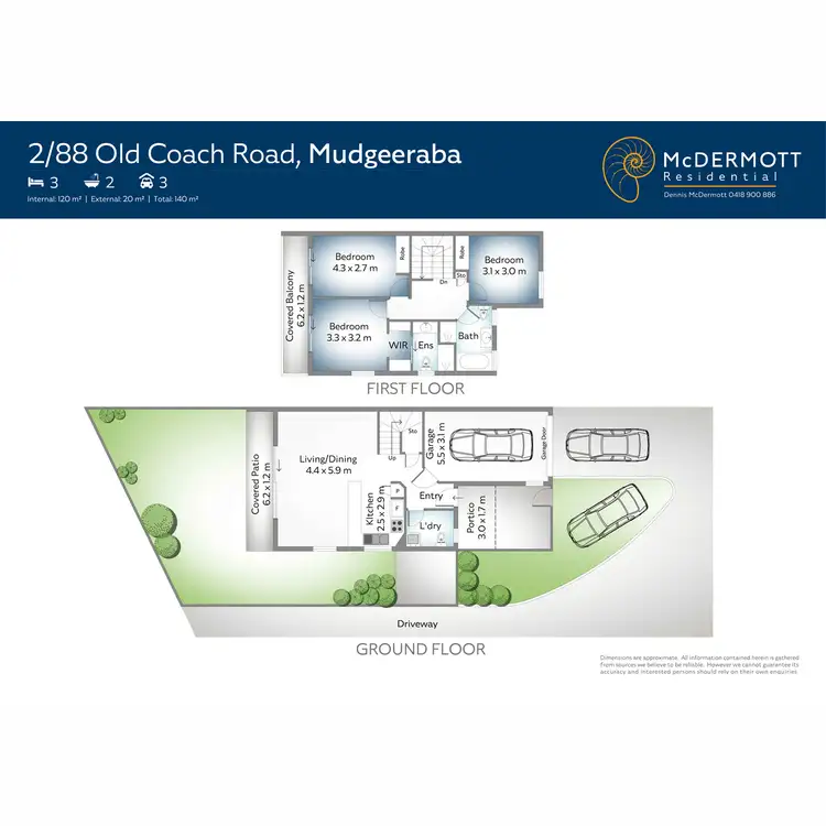 Floorplan of Homely townhouse listing, 2/88 Old Coach Road, Mudgeeraba QLD 4213