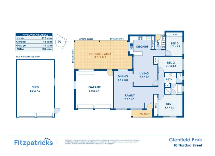 Floorplan of Homely house listing, 10 Nardoo Street, Glenfield Park NSW 2650