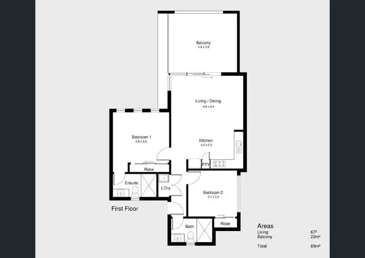 Floorplan of Homely apartment listing, 6/29 Orchid Street, Joondanna WA 6060