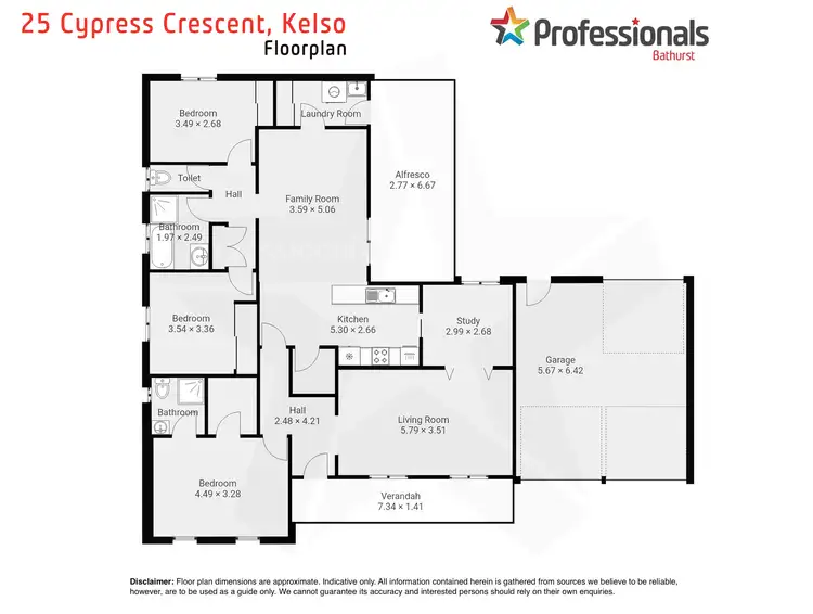 Floorplan of Homely house listing, 25 Cypress Crescent, Kelso NSW 2795