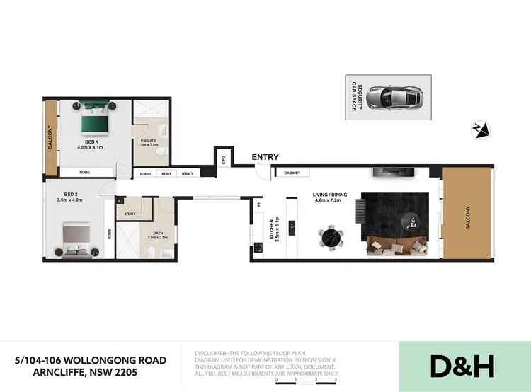 Floorplan of Homely apartment listing, 5/104-106 Wollogong Road, Arncliffe NSW 2205