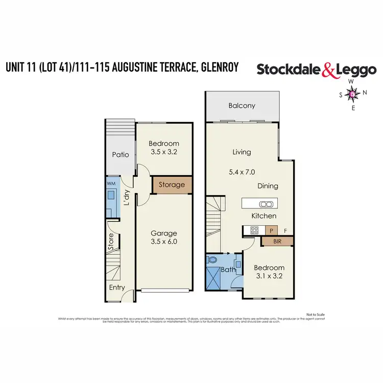 Floorplan of Homely townhouse listing, 11/111-115 Augustine Terrace, Glenroy VIC 3046