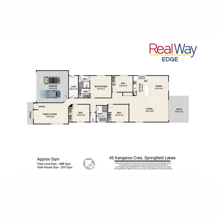 Floorplan of Homely house listing, 45 Kangaroo Crescent, Springfield Lakes QLD 4300