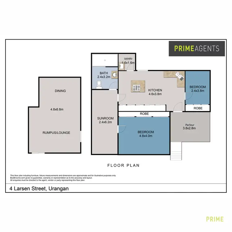Floorplan of Homely house listing, 4 Larsen Street, Urangan QLD 4655