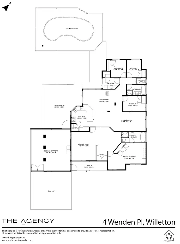 Floorplan of Homely house listing, 4 Wenden Place, Willetton WA 6155