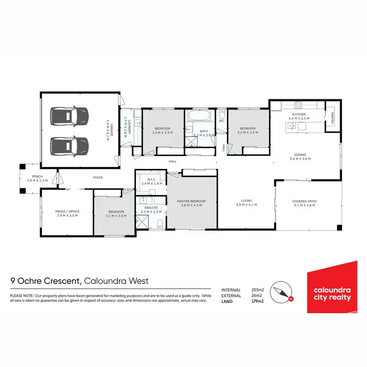 Floorplan of Homely house listing, 9 Ochre Crescent, Caloundra West QLD 4551