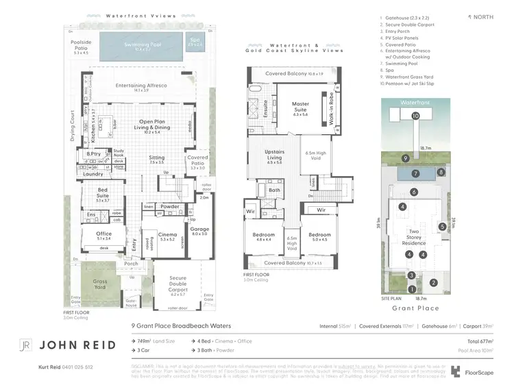 Floorplan of Homely house listing, 9 Grant Place, Broadbeach Waters QLD 4218